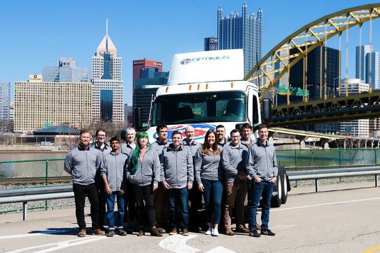 Optimus Technologies Team and Truck portrait
