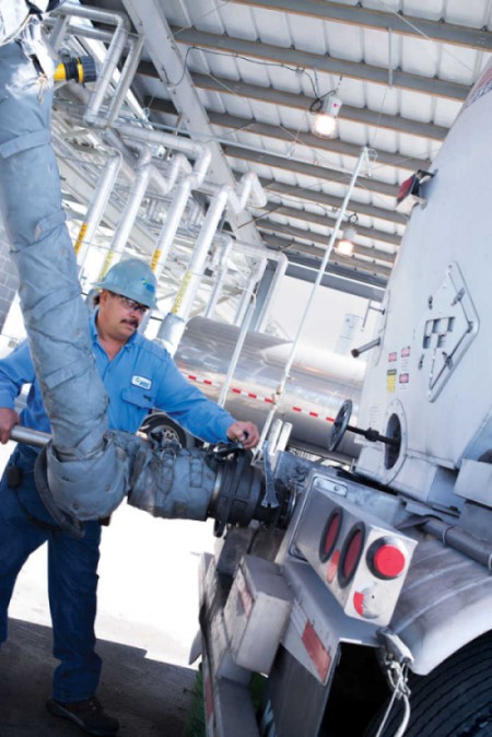 Fueling truck.