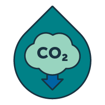 Raindrop icon CO2.