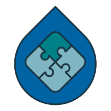 Raindrop icon puzzle.