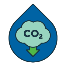 Raindrop icon CO2.