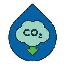 Raindrop icon CO2.