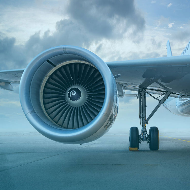 Airplane jet engine.