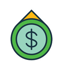 Wellness financial pillar icon.